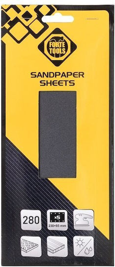 Forte Sand Paper with Holes 93x230mm Set 5 Pieces
