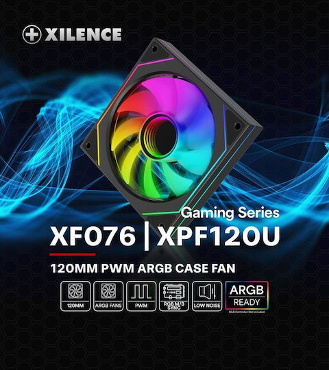 Xilence Xpf120U.ArGB Case Fan (1800rpm / 70cfm) με ARGB Φωτισμό