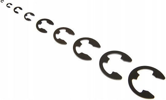 Set 300 Cleme Inel De Siguranță Tip E Zola Mărimi 1.5 3 5 6 10 12 15 19 22 Mm Oțel Fosfatat Cutie De Depozitare