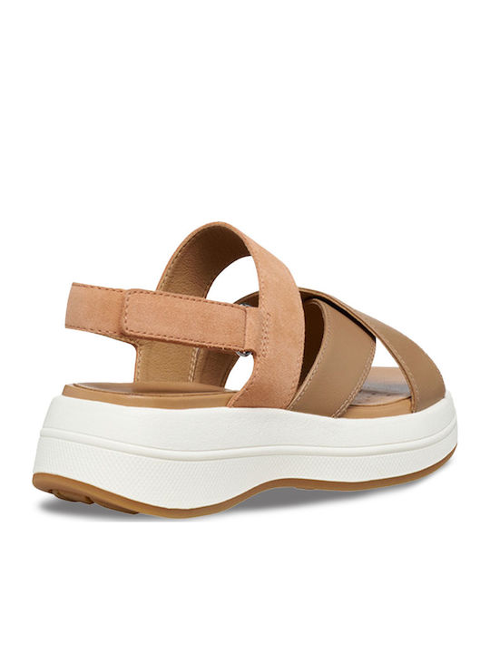 Spherica Flache Damen Sandalen Beigen