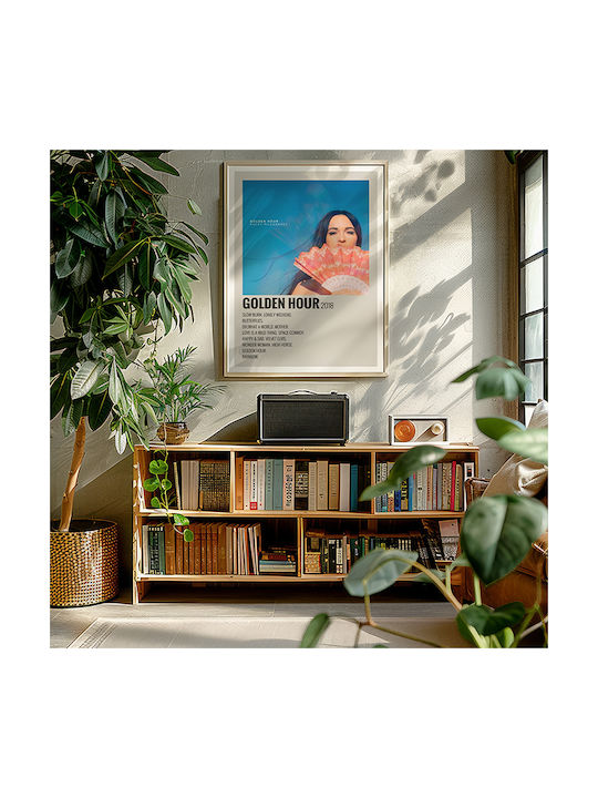 Music Poster Golden Hour Kacey Musgraves Ms646 21cm X 30cm Κορνίζα Καφέ Ξύλου