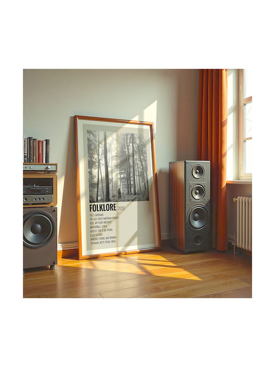 Плакат Музика Фолклор Тейлър Суифт Ms633 21см X 30см Премиум Черна Дървена Рамка