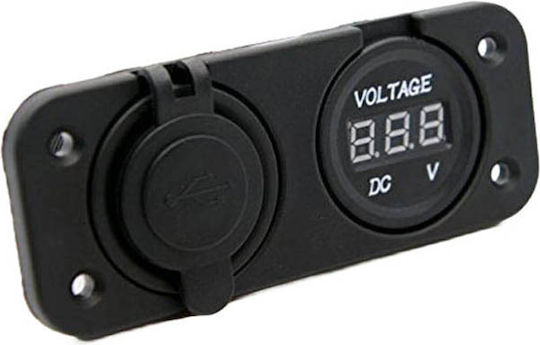 Auto Gs Φορτιστής Αυτοκινήτου 1A με Θύρες: 2xUSB Μαύρο Χρώμα