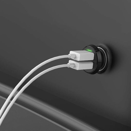 Orico Încărcător Auto Cu Mufă De Brichetă 17W 2.4A Cu Porturi 2xUSB-A Culoare Neagră