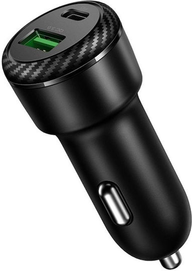 Mcdodo Mcdodo Handy-Autoladegerät 38W mit Anschlüssen: 1xUSB 1xType-C Schwarz Farbe