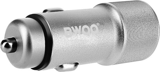 BWOO BO-CC73 Încărcător Auto 38W Cu Porturi 1xUSB 1xType-C Culoare Gri