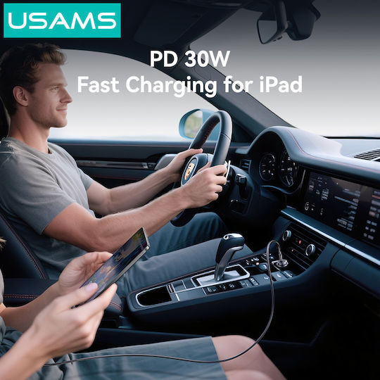 Usams Auto-Ladegerät 30W Schnellladung mit einem Anschluss: 1xType-C