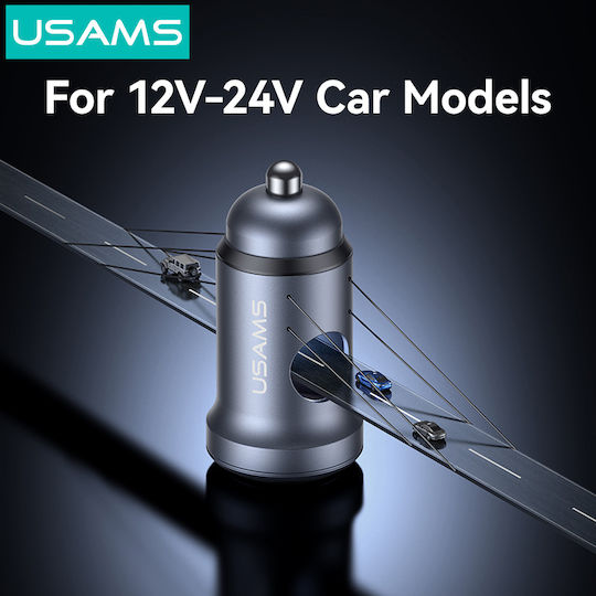 Usams Auto-Ladegerät 30W Schnellladung mit einem Anschluss: 1xType-C