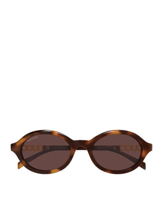 Gucci Γυναικεία Γυαλιά Ηλίου με Καφέ Κοκκάλινο Σκελετό και Καφέ Φακό GG2153S 006