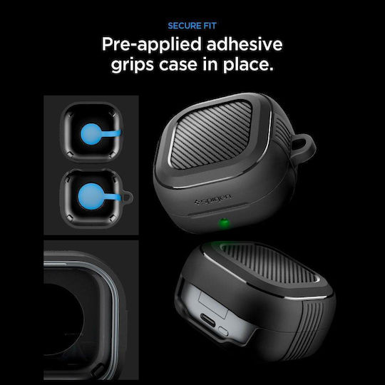 Spigen Silicone Case with Hook in Black for Samsung Galaxy Buds 4 / 4 Pro