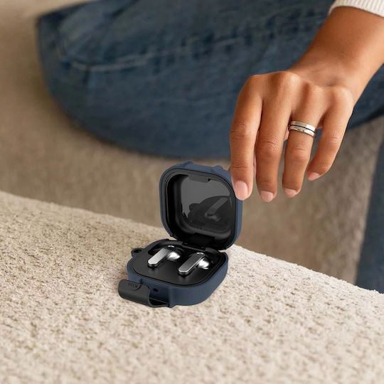Tech-Protect Schlanke Kunststoffhülle Mit Haken In Blauer Farbe Für Galaxy Buds4 / 4 Pro