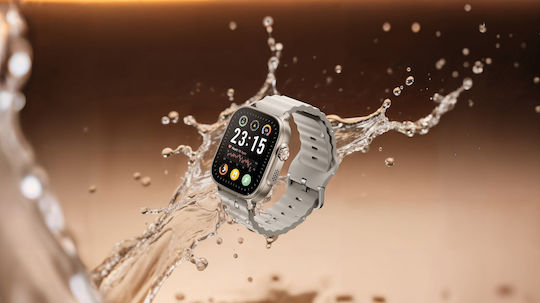 Realme Watch 5 Titanium με Παλμογράφο (Ασημί)