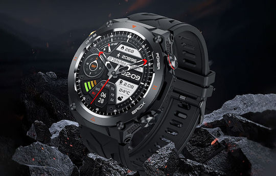 Colmi V75 Smartwatch με Παλμογράφο (Μαύρο)