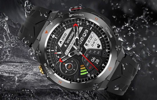 Colmi V75 Smartwatch με Παλμογράφο (Μαύρο)