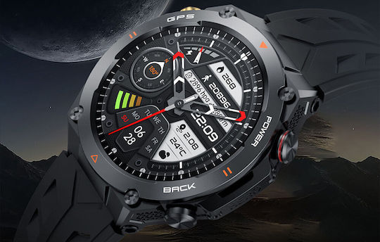 Colmi V75 Smartwatch με Παλμογράφο (Μαύρο)