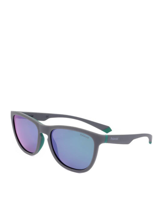 Polaroid Unisex Ochelari de soare cu Gri Cadru și Multicolor Polarized Oglindă Lentilă PLD2133/S 3U5/5Z