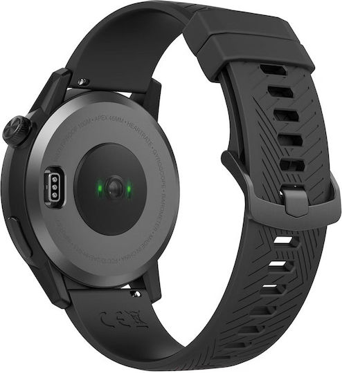 Coros Apex Titanium 46mm Αδιάβροχο Smartwatch με Παλμογράφο (Μαύρο)