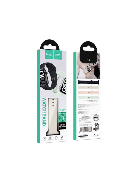 Watchband Hoco Wa37 44 45 46 49mm Fluorine Rubber Apple Watch Series 1 2 3 4 5 6 7 8 9 Se Ultra1 Ultra2 Λευκό Watchband Hoco Wa37 44 45 46 49mm Fluorine Rubber Apple Watch Series 1 2 3 4 5 6 7 8 9 Se Ultra1 Ultra2 Λευκό