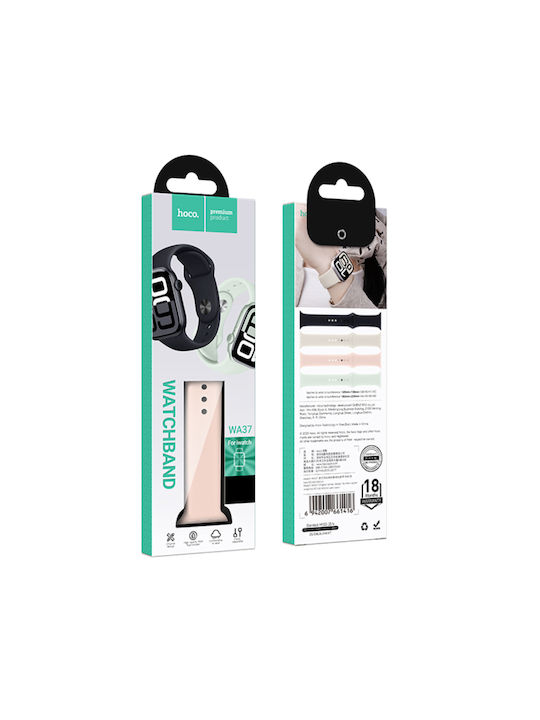 Watchband Hoco Wa37 38 40 41 42mm Fluorine Rubber Strap Apple Watch Series 1 2 3 4 5 6 7 8 9 Se Se2 Ροζ Watchband Hoco Wa37 38 40 41 42mm Fluorine Rubber Strap Apple Watch Series 1 2 3 4 5 6 7 8 9 Se Se2 Ροζ