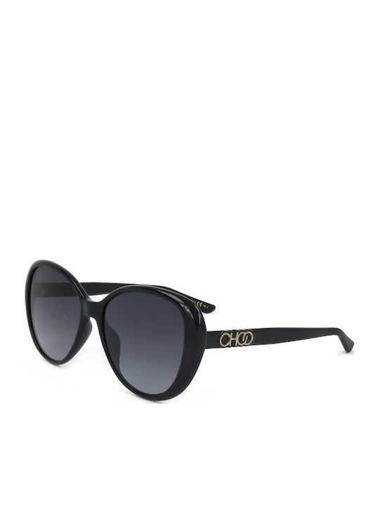 Jimmy Choo Women's Sunglasses with Black Horn-Rimmed Frame and Gradient Lenses
