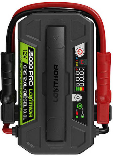 Lokithor J5000 Pro LifePO4 Φορητός Εκκινητής Μπαταρίας Αυτοκινήτου με USB / Φακό / Power Bank 12V
