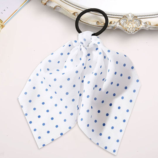 Elastic Scarf Hair White Graceful Polka Dot Tape