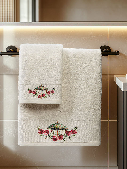 Beauty Home Σετ Πετσέτες Μπάνιου 3τμχ 3550 Εκρού Βάρους 500gr/m²
