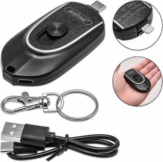 Andowl Q-DC548 Type-C Power Bank 1600mAh Μαύρο