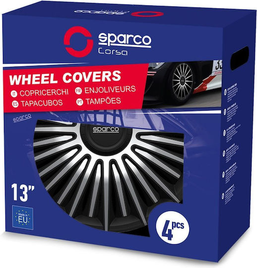 Sparco Σετ Τάσια Αυτοκινήτου Torino 13" 4τμχ Μαύρο