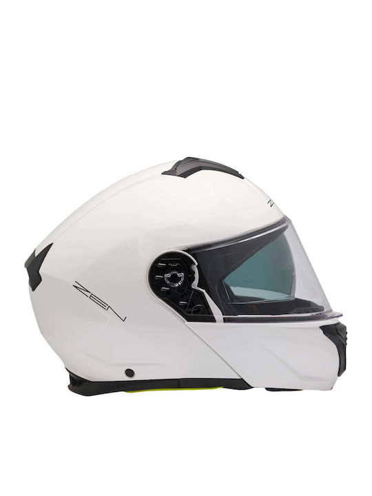 Zen ZN-918 Alb Casca Moto Flip-Up ECE 22.06 1650gr 3179184