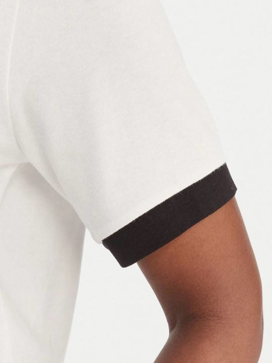 Women's Polo Blouse Short Sleeve Coconut Milk