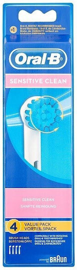 Oral-B Sensitive Clean Replacement Heads for Electric Toothbrush 849834 Quantity 4