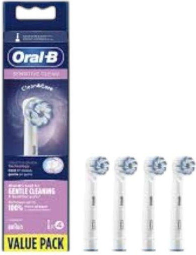 Oral-B Sensitive Clean Replacement Heads for Electric Toothbrush 849834 Quantity 4