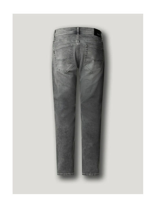 Track Men's Jeans Pants with Slim Fit Grey Denim
