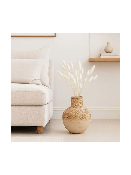 Phos & Gaia Decorative Vase Wooden Kamari Brown