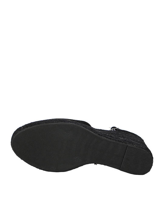 Summer Women's Platform Espadrilles Style Black