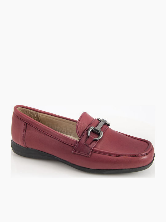 Leather Women's Moccasins in Gray Color