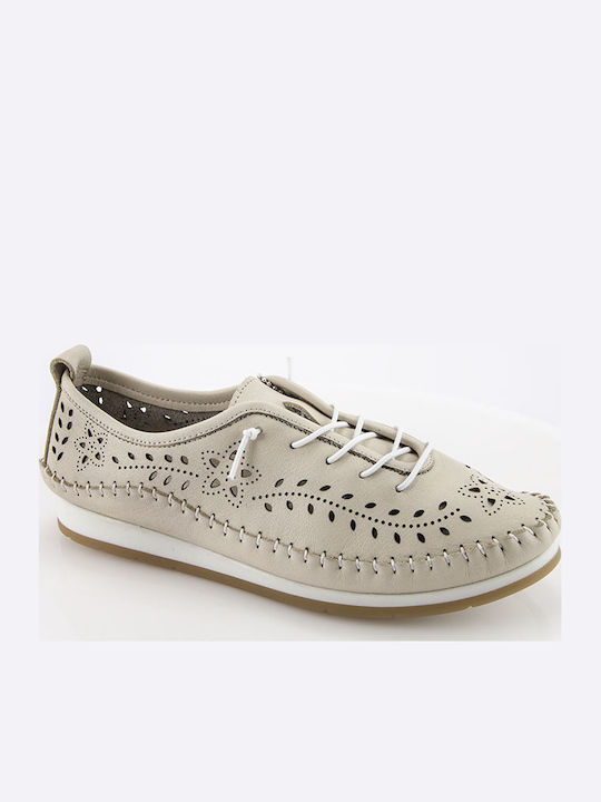 Leder Damen Mokassins in Tabac Braun Farbe