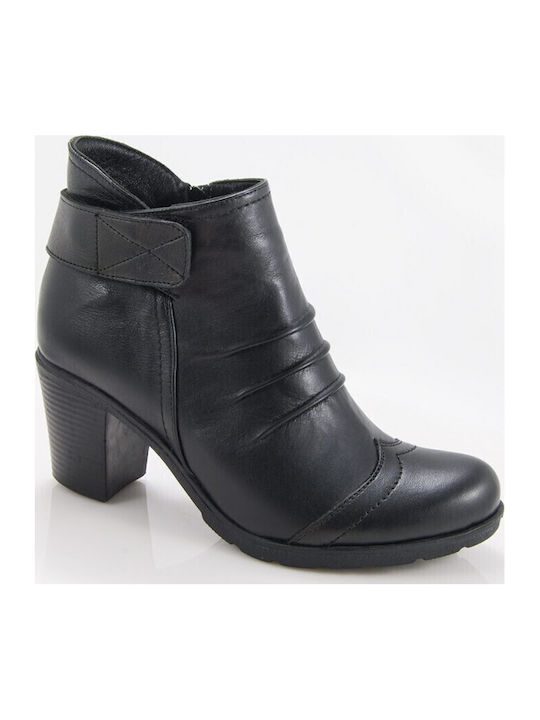 Leder Damen Stiefeletten Burgundisch