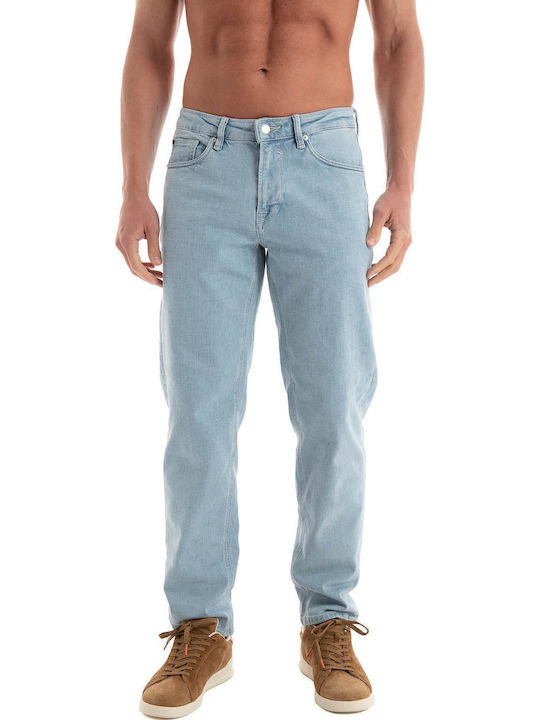 Men's Jeans Pants Elastic Blue