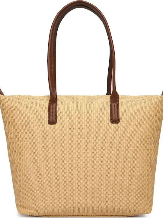 Popette Straw Women's Tote Handbag Beige