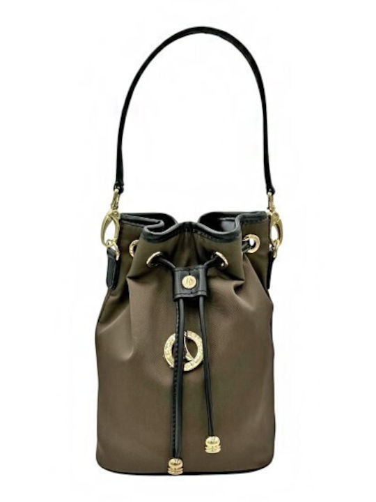 Stoff Damen Beutel Crossbody Khaki