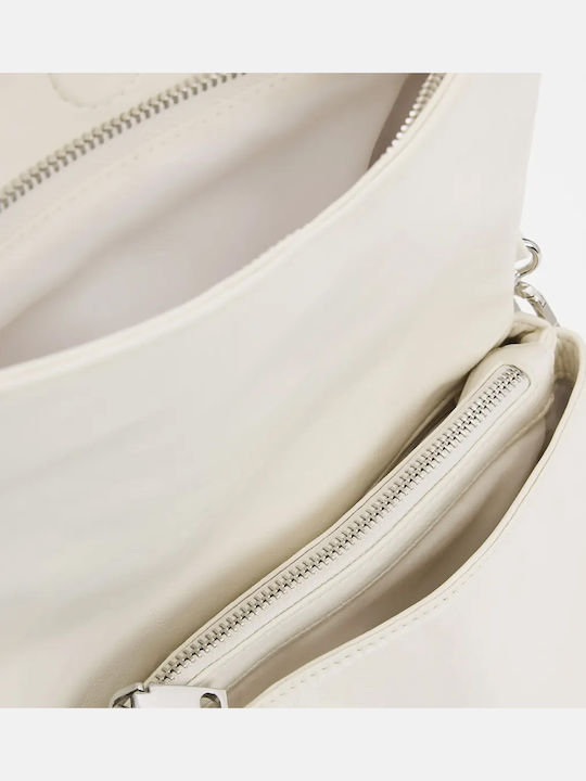Logo Venec Gestrickte Damen Schultertasche Beige