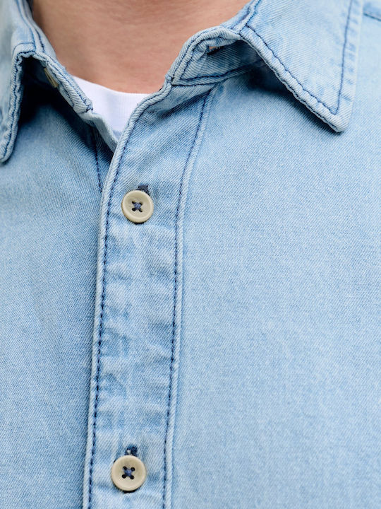 Μακρυμάνικo Τζιν Πουκάμισο Blue Denim