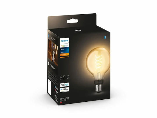 Philips Smart Λάμπα Philips Hue LED 7.2W για Ντουί E27 και Σχήμα G93 Θερμό Λευκό 550lm Dimmable