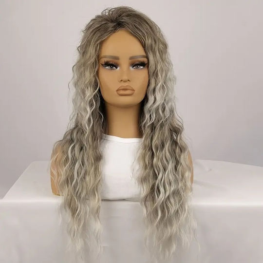 Animis Beauty Wig with Synthetic Hair in Gray Color 71cm