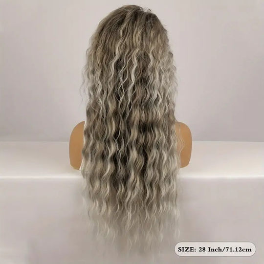 Animis Beauty Wig with Synthetic Hair in Gray Color 71cm