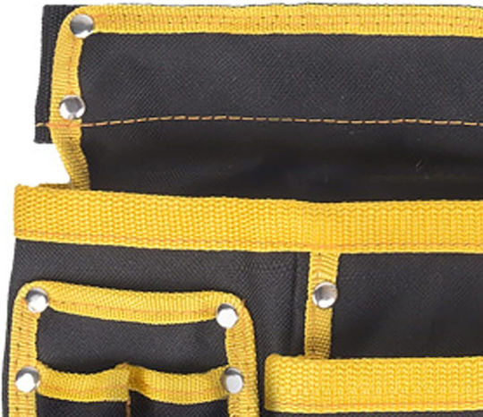 Tool Tool Belt Zola 11 Pockets 1 Hammer Holder Adjustable Ergonomic Polyester 54x24 Cm Black Yellow