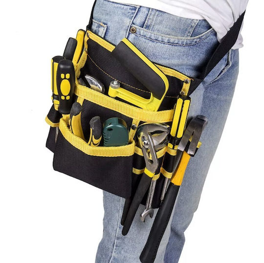 Tool Tool Belt Zola 11 Pockets 1 Hammer Holder Adjustable Ergonomic Polyester 54x24 Cm Black Yellow