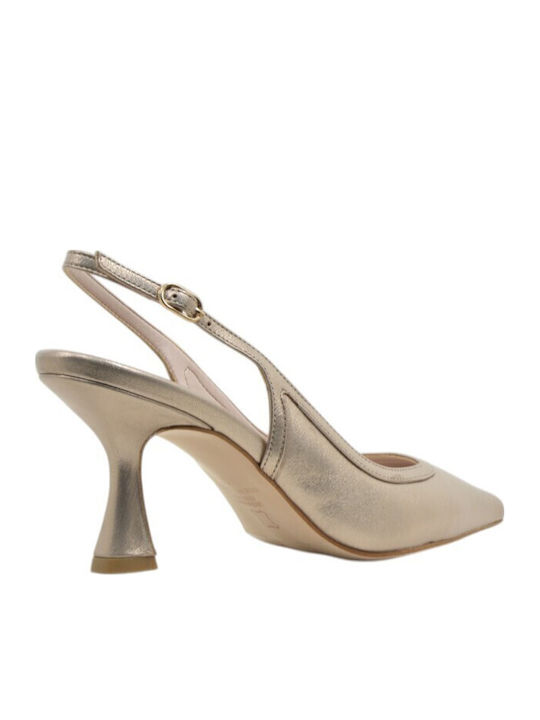 Leder Pumps Beigen